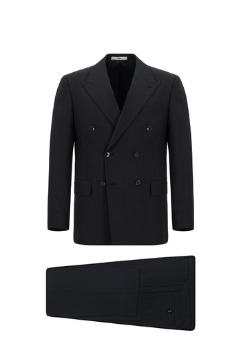 Kiğılı Regular Fit Woolen Plaid Double Breasted Suit