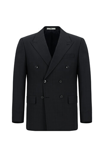 Kiğılı Regular Fit Woolen Plaid Double Breasted Suit