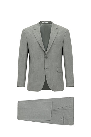 Kiğılı Striped Polyester/Viscose Suit