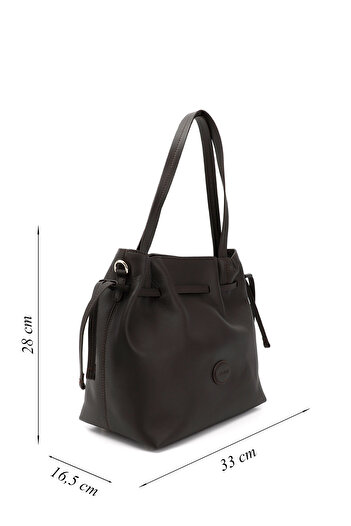 GÖNDERİ(R) Women / Girls Brown Genuine Leather Hand and Shoulder Bag