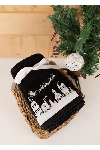 Baveno Cotton 2-Piece Modern & Stylish Design Gift Towel Set