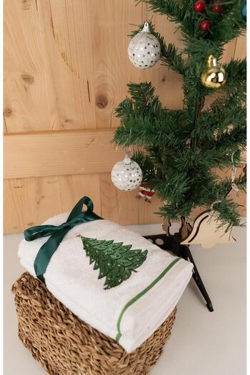 Baveno Cotton 2-Piece Cute Embroidered Gift Towel Set