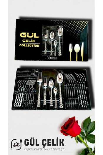 KAVEH 30 Piece 6-Person Cutlery Set Heart Model (Boxed)