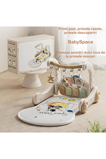 Smart Vibe Antemergator si Salteluta de Activitati 4in1 Multifunctional BabySpace, Pink