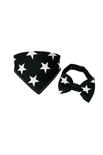 MS Pet Design Adjustable Cat Dog Bandana Bow Tie Set
