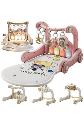 Smart Vibe Antemergator si Salteluta de Activitati 4in1 Multifunctional BabySpace, Pink