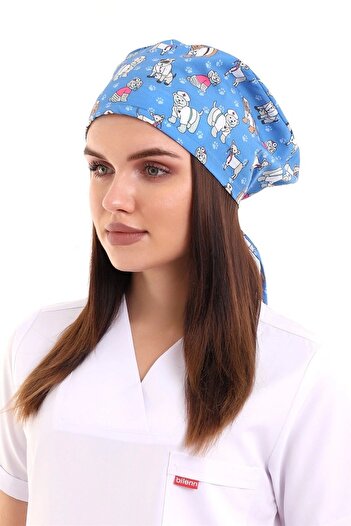 Bilenn Tekstil Bonete unisex cu model digital - 6501 Little Paws