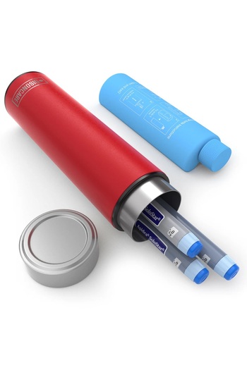 DISONCARE Portable Thermos for Insulin, Capacity 2-3 Pens, ODYSSEY COMPACT, Rescue Red
