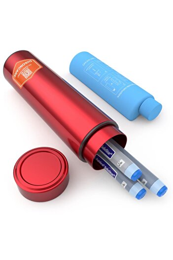 DISONCARE Portable Insulin Thermos, Capacity 2-3 Pens, ODYSSEY COMPACT, Red