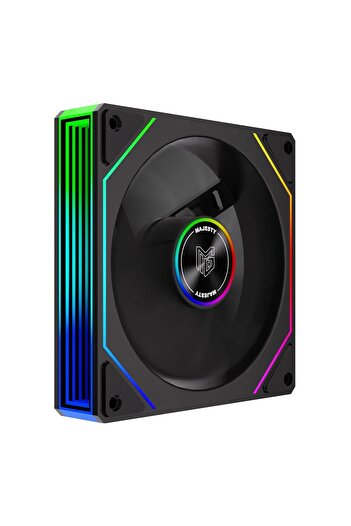 majesty Infinity 120mm ARGB Cooling Fan – 1800RPM, PWM Control, Hydraulic Bearing, Black - Direct