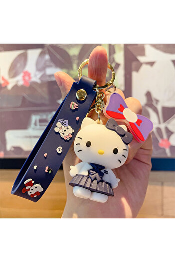 Choice 5 Sanrio Hello Kitty Bracelet Wristlet Keychain Cute Kitty Cat Kawaii Anime Doll Bag Charm Phone La.