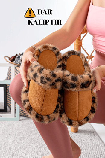 Slipcat Leopard Patterned Women's Slippers |   Lightweight and Stylish Daily Use