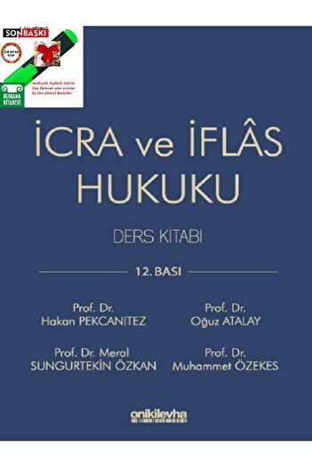 On İki Levha Yayıncılık İcra ve İflas Hukuku Ders Kitabı HAKAN PEKCANITEZ(KALEM HEDİYELİ)