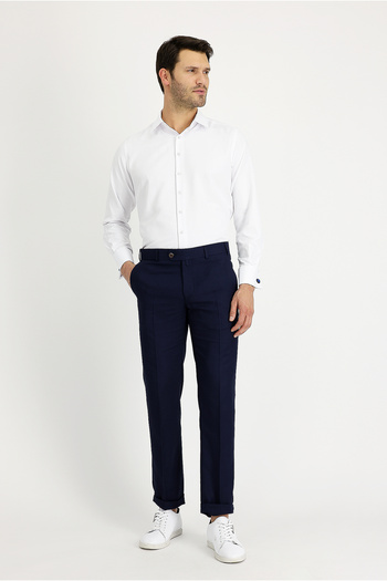 Kiğılı Slim Fit Slim Fit Classic Linen Blended Fabric Trousers