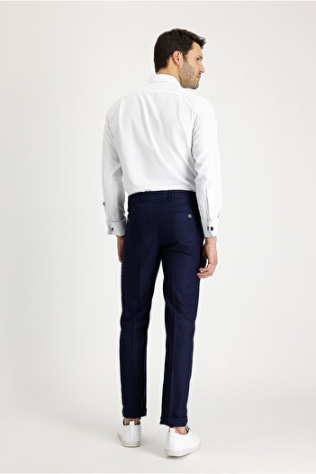 Kiğılı Slim Fit Slim Fit Classic Linen Blended Fabric Trousers