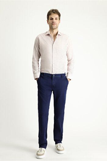 Kiğılı Regular Fit Lycra Denim Look Pants with Elastic Waist