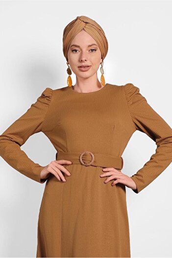 Alvina Belted Watermon Sleeve Dress 40363