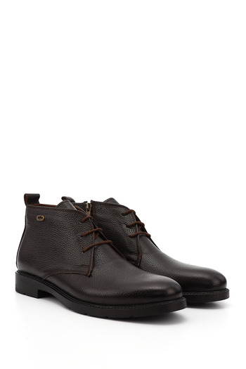 GÖNDERİ(R) Men's Brown Antique Zippered Genuine Leather Classic Boots