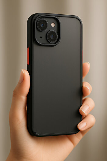 Fibaks Apple iPhone 13 - 14 Compatible Case Matte Transparent Cover with Camera Protection and Colorful Keys