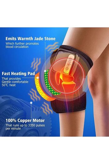 fulina Electric Knee Massager,Far Infrared Joint Protector,Multifunctional Rechargeable,for the Elderly