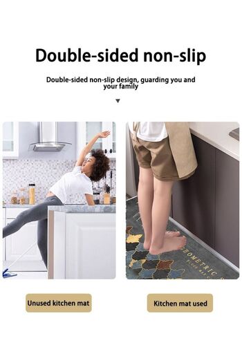 fulina 2 PCS Kitchen Mats and Rugs Set,Super Absorbent Non-Skid Soft Kitchen Mat,Quick Dry,40x60+40x120cm