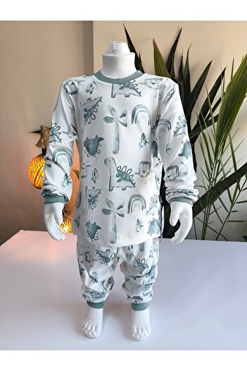 Miniworld Kız-Erkek Bebek- Çocuk Pijama Takımı %100 Pamuk Uzun Kollu Yuvarlak Yaka Mevsimlik