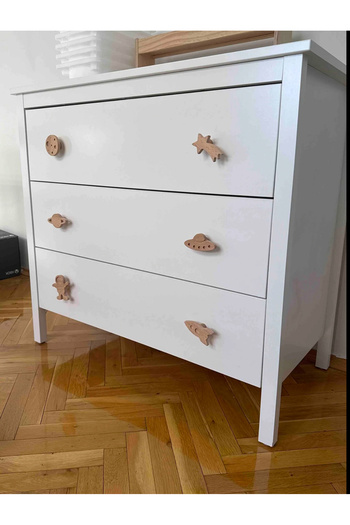 afralya home 6 adet! Bebek odası kulpu ahşap çekmece/dolap kulpu figürlü kulp, bebek çocuk odası uzay figürlü