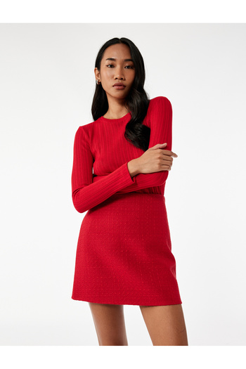 Koton Slim Fit A-Line Tweed Mini Skirt