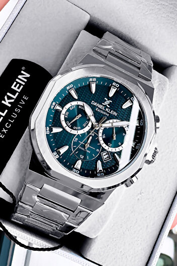 Daniel Klein Men's Silver Color Gift Wrist Watch - Steel Band & Bracelet Dke2111C1
