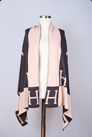Sebir Moda H Patterned Double Sided Knitwear Shawl