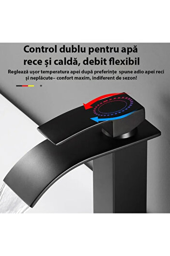 Novastride Bathroom Sink Faucet, Waterfall Type, Single Lever, Minimalist Design, Fittings Included, Stainless Steel