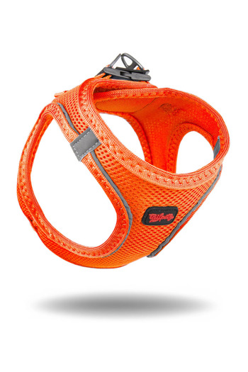 Tailpetz Neon Orange Air-Mesh Cat Breast Collar - Soft, Breathable, and Durable