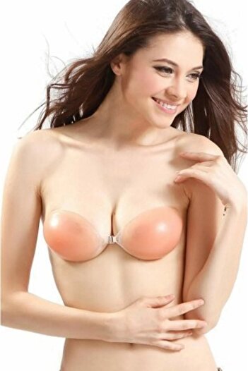 SHINE DESIGN Sutien din silicon importat, fără bretele, din silicon invizibil, pentru femei, de culoarea pielii, adeziv, din carne
