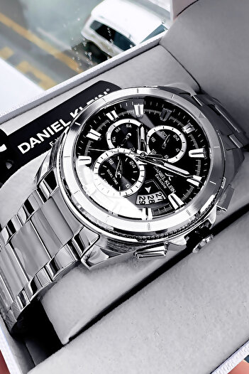 Daniel Klein Exclusive Men's Wristwatch Waterproof Stainless Silver Color Steel Band - Gift Bracelet Dke2007C1