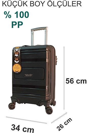 Travel POLO PP ESNEK MALZEME KIRILMAZ KÜÇÜK BOY VALİZ