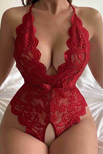 Peille Stylish Lace Bandage Bustier Nightgown