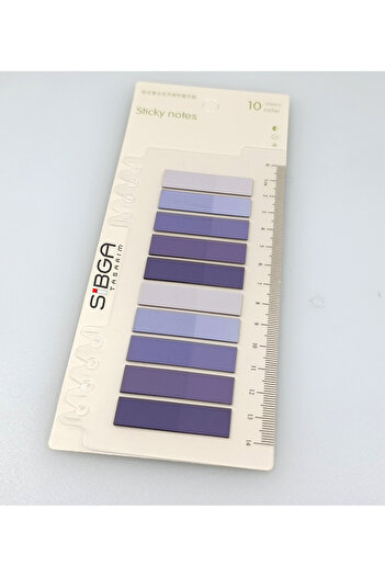 sibga tasarım Post-It Clear Purple Tones - Bookmark, 200 Sheets Sticker Note Paper