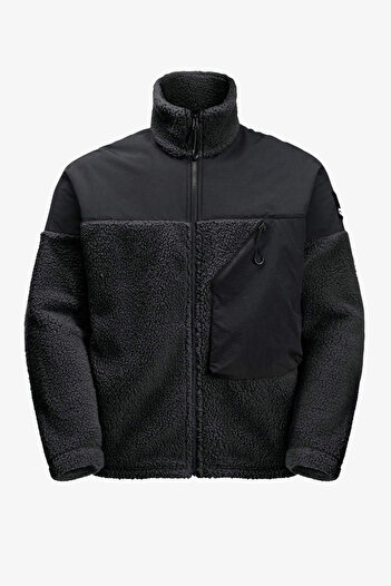 Jack Wolfskin Maarweg Jkt Unisex Μαύρο βελούδινο μπουφάν - 1711241-6502 Outdoor