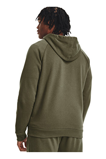 Under Armour Πράσινο ανδρικό φούτερ 1379767-390 UA Rival Fleece FZ Hood
