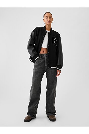 GAP Erkek Siyah Organik Pamuk '90s Loose Jean Pantolon