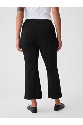 GAP Kadın Siyah High Rise Double Knit Crop Kick Pantolon