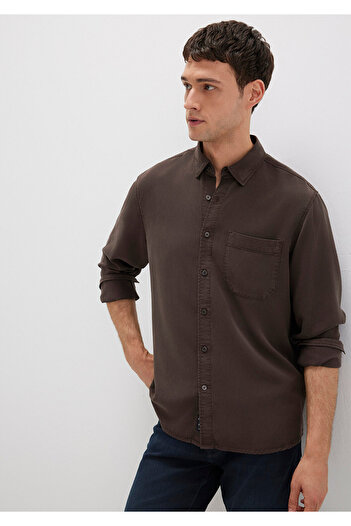 Mavi Brown Tencel Tm Lyocell Shirt Regular Fit / Regular Cut 0211647-70219