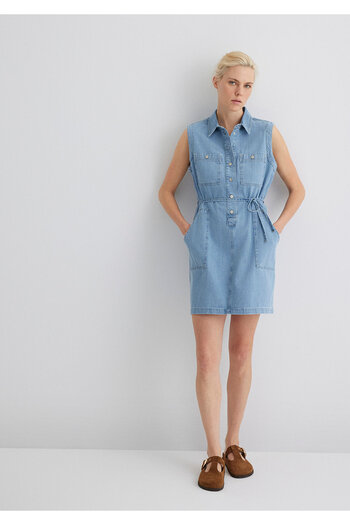 Mavi Rochie de jeans clasică Simla Gold 1310659-89757