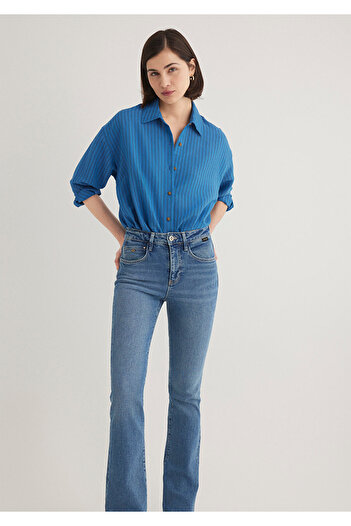 Mavi Cămașă Lux Touch TENCEL TM cu dungi modal oversize / cu croială largă 1210339-90261