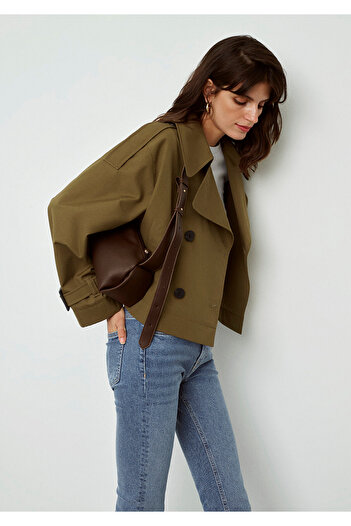 Mavi Khaki Short Trench Coat 1110376 -71592