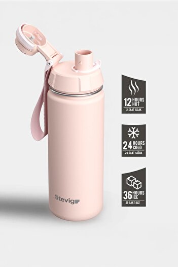 Stevig 1 Hand Leak Proof 500 ml Icy Pınk Thermos St-222