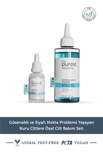The Purest Solutions Special Skin Care Set for Dry Skin with Pores and Blackheads