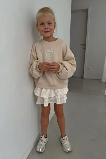 My Kids Wear Bandana Skirt Style Girl's Set (Top Three Yarn)
