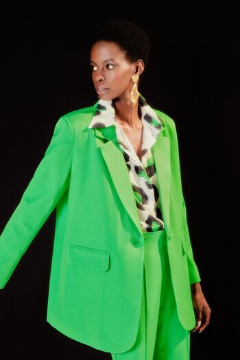 Sateen Casual Classic Jacket Light Green