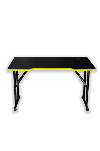 XMAX / JetKur Siyah MDF Bilgisayar Oyuncu Masası 140x70cm Sallanmaz Metal Ayaklı - Pratik Kurulum